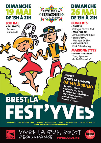 Brest La Fest'Yves-Fête de la Bretagne 2019-Flyer Tanguy Le Bihan